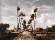 HOBBEMA, Meyndert The Alley at Middelharnis g oil painting